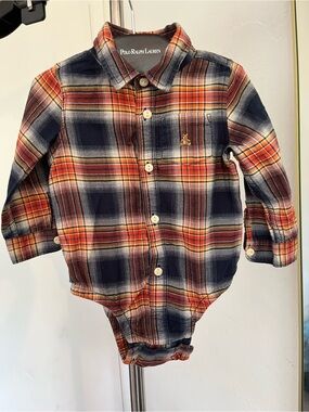 Baby Gap 18-24 months Plaid Baby Button-Up Bodysuit